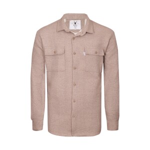 Ανδρικό Overshirt casual πουκάμισο μπεζ.