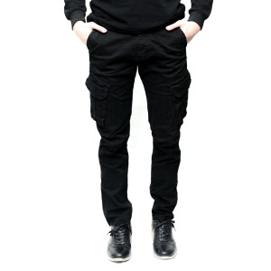 Ανδρικό Παντελόνι cargo slim fit μαύρο