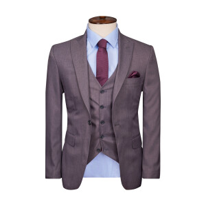 Aνδρικό κοστούμι 3 τεμαχίων slim fit γκρι.