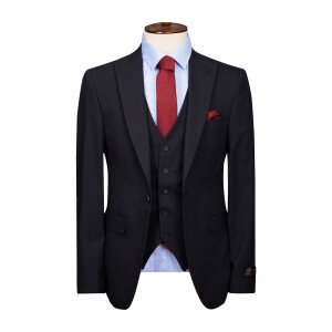 Aνδρικό κοστούμι navy blue 3 τεμαχίων slim fit.