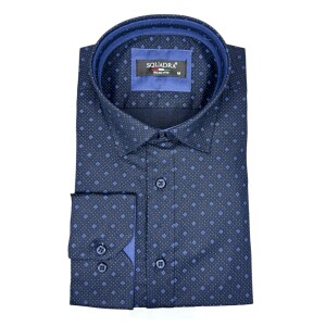 Ανδρικό πουκάμισο slim fit antico μπλε.