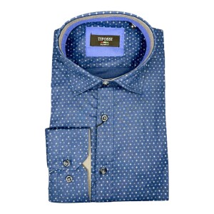 Ανδρικό πουκάμισο slim fit  corso μπλε.