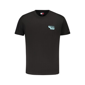Tommy Jeans Ανδρικό T-Shirt με Puff Logo - Μαύρο