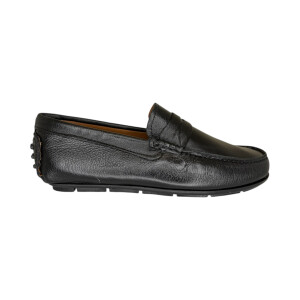 Ανδρικά Δερμάτινα Μοκασίνια Driving Shoes – Μαύρο (Made in Italy)