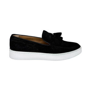 Ανδρικά loafers από black Suede – Made in Italy