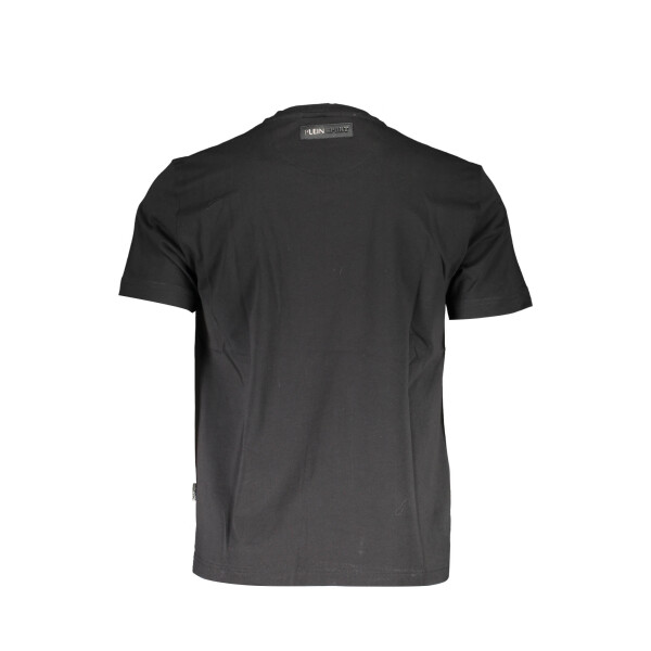 PLEIN SPORT Ανδρικό Μαύρο T-Shirt με κοντά μανίκια και print λογότυπο