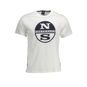 North Sails Ανδρικό Λευκό T-shirt με κοντά μανίκια και λογότυπο