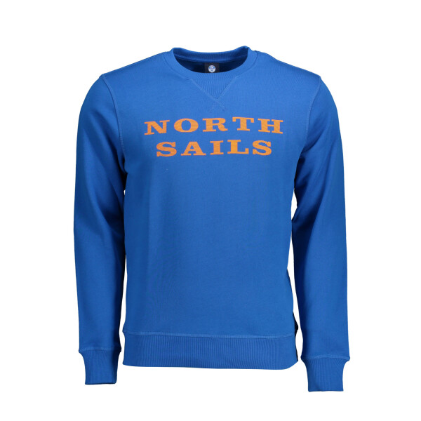 North Sails ανδρικό μπλε φούτερ με στρογγυλή λαιμόκοψη και λογότυπο