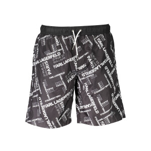Karl Lagerfeld Beachwear Ανδρικό Μαύρο Μαγιό με λογότυπο
