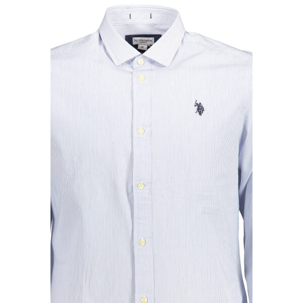 U.S. POLO ASSN.. Ανδρικό Μπλε Πουκάμισο με μακριά μανίκια