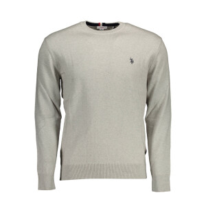U.S. POLO ASSN.. Ανδρική Γκρι Μπλούζα με στρογγυλή λαιμόκοψη