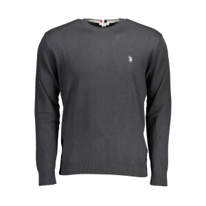 U.S. POLO ASSN.. Ανδρική Μαύρη Μπλούζα με στρογγυλή λαιμόκοψη