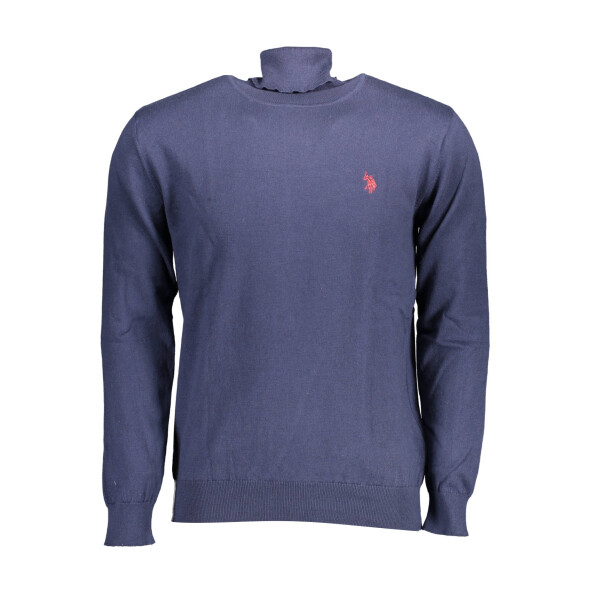 U.S. POLO ASSN.. Ανδρική Μπλε Μπλούζα με Ψηλό Λαιμό