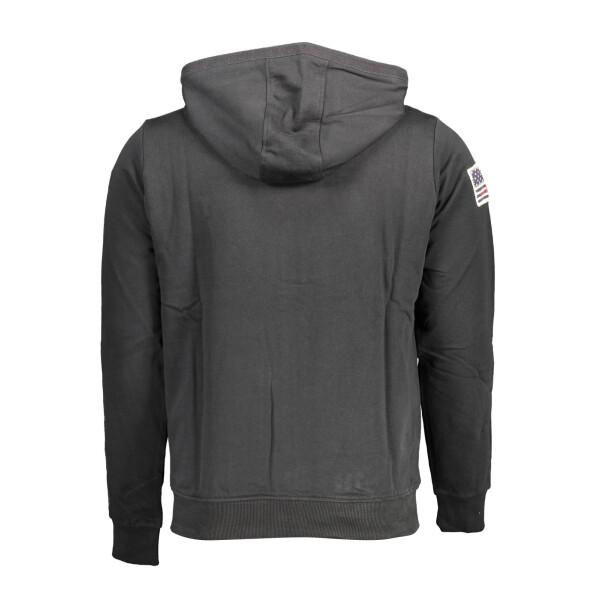 U.S. POLO ASSN.. Ανδρικό Μαύρο Φούτερ με Φερμουάρ