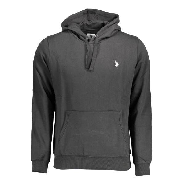 U.S. POLO ASSN.. Ανδρικό Μαύρο Φούτερ με Φερμουάρ