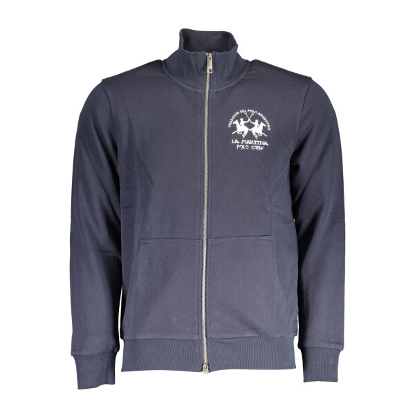 LA MARTINA Ανδρικό Μπλε Φούτερ με Φερμουάρ