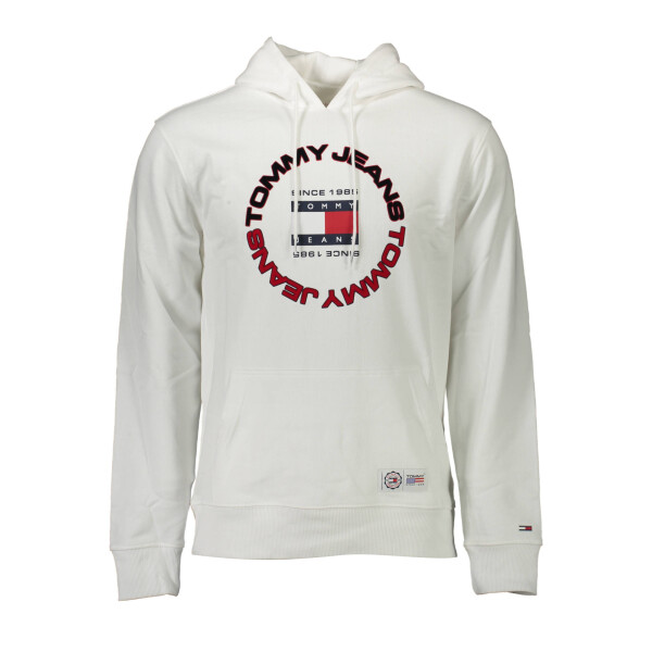 Tommy Hilfiger Ανδρικό Λευκό Φούτερ με κουκούλα και λογότυπο