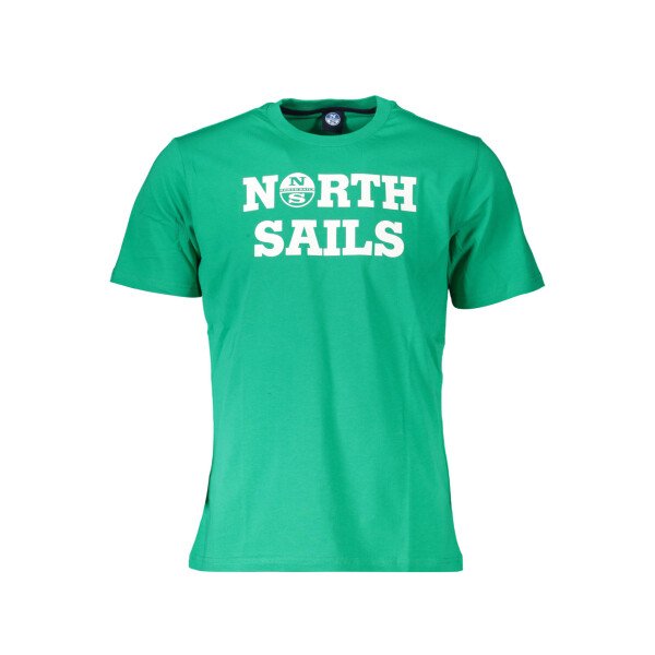 North Sails Ανδρικό Πράσινο T-shirt με στρογγυλή λαιμόκοψη και λογότυπο