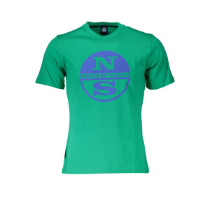 North Sails ανδρικό t-shirt σε πράσινο χρώμα με κοντά μανίκια και λογότυπο