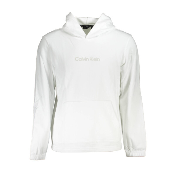 Calvin Klein ανδρικό λευκό φούτερ με κουκούλα και λογότυπο