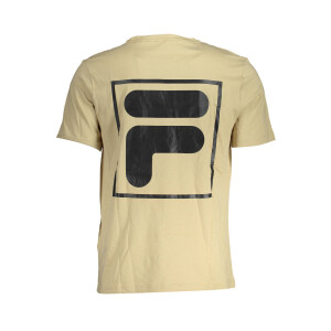 FILA Ανδρικό Μπεζ T-shirt με κοντά μανίκια και λογότυπο