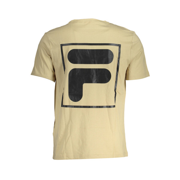 FILA Ανδρικό Μπεζ T-shirt με κοντά μανίκια και λογότυπο