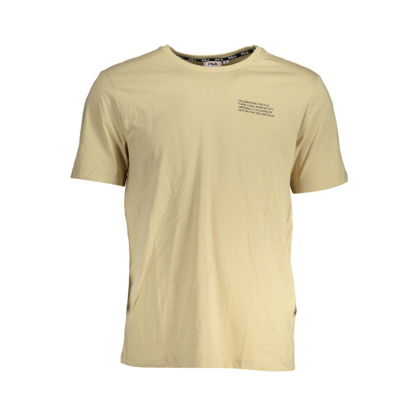 FILA Ανδρικό Μπεζ T-shirt με κοντά μανίκια και λογότυπο