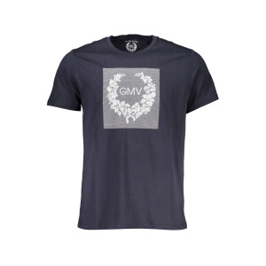 GIAN MARCO VENTURI Ανδρικό Μπλε T-shirt με κοντά μανίκια και λογότυπο
