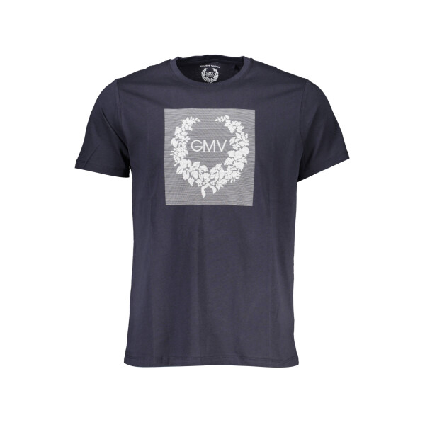 GIAN MARCO VENTURI Ανδρικό Μπλε T-shirt με κοντά μανίκια και λογότυπο