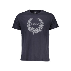 GIAN MARCO VENTURI Ανδρικό Μπλε T-shirt με κοντά μανίκια και λογότυπο