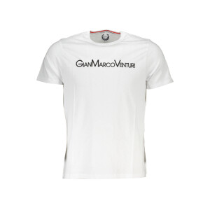 GIAN MARCO VENTURI Ανδρικό Λευκό T-Shirt με κοντά μανίκια και λογότυπο