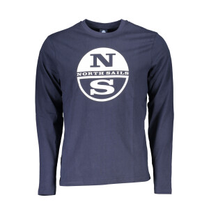 North Sails ανδρικό t-shirt σε μπλε χρώμα με μακριά μανίκια και λογότυπο