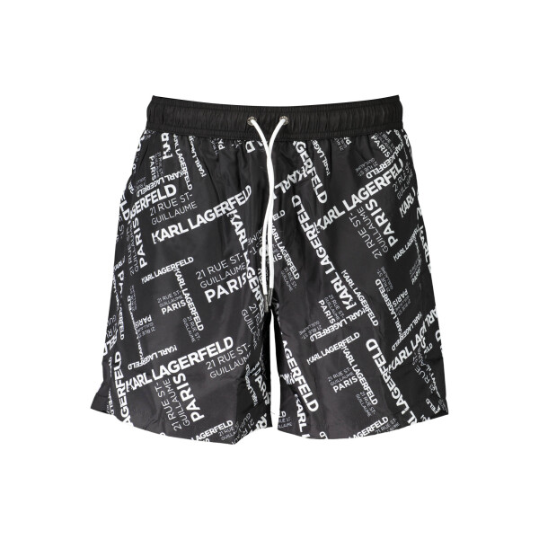 Karl Lagerfeld Beachwear Ανδρικό Μαύρο Μαγιό με λογότυπο