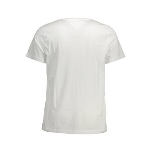 Tommy Hilfiger ανδρικό λευκό T-shirt με στρογγυλή λαιμόκοψη και κεντημένο λογότυπο