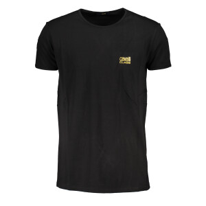 Cavalli Class Ανδρικό Μαύρο T-shirt με κοντά μανίκια και λογότυπο