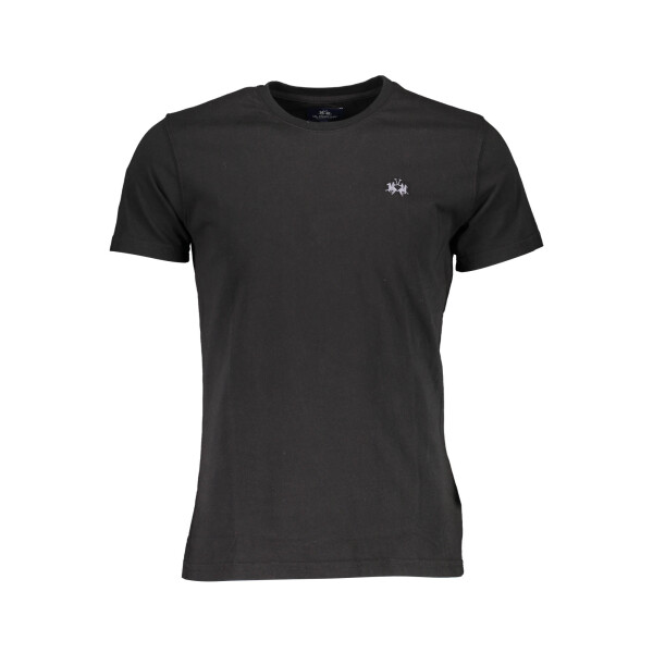 LA MARTINA Ανδρικό Μαύρο T-shirt με στρογγυλή λαιμόκοψη