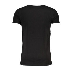 Cavalli Class Ανδρικό Μαύρο T-shirt με κοντά μανίκια και λογότυπο