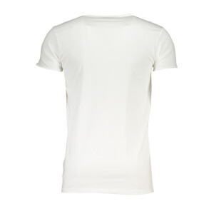 CAVALLI CLASS Ανδρικό Λευκό T-shirt με print λογότυπο