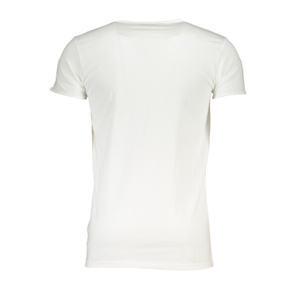 CAVALLI CLASS Ανδρικό Λευκό T-shirt με print λογότυπο