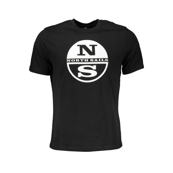 North Sails ανδρικό μαύρο t-shirt με κοντά μανίκια και λογότυπο