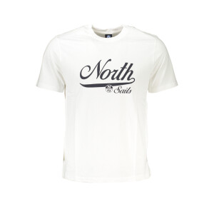 North Sails ανδρικό λευκό T-shirt με κοντά μανίκια και λογότυπο
