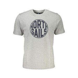 North Sails ανδρικό t-shirt σε γκρι χρώμα με κοντά μανίκια και λογότυπο