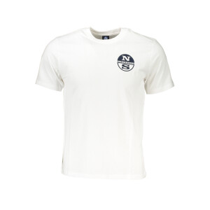 North Sails Ανδρικό Λευκό T-Shirt με κοντά μανίκια και λογότυπο