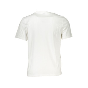 North Sails ανδρικό λευκό t-shirt με στρογγυλή λαιμόκοψη και print λογότυπο
