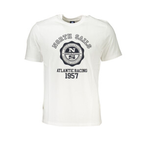 North Sails ανδρικό λευκό T-shirt με κοντά μανίκια και λογότυπο