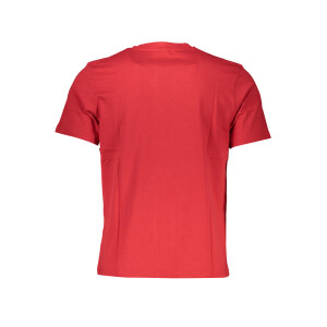 North Sails ανδρικό κόκκινο t-shirt με στρογγυλή λαιμόκοψη και λογότυπο