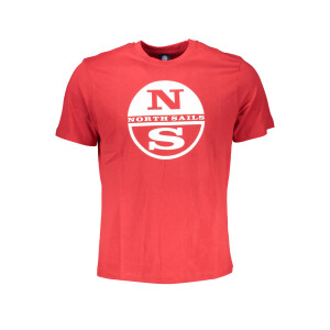 North Sails ανδρικό κόκκινο t-shirt με κοντά μανίκια και λογότυπο