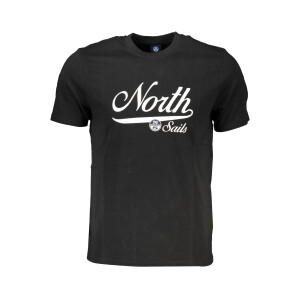 North Sails ανδρικό t-shirt σε μαύρο χρώμα με κοντά μανίκια και λογότυπο