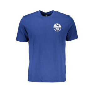 North Sails Ανδρικό Μπλε T-Shirt με στρογγυλή λαιμόκοψη και λογότυπο