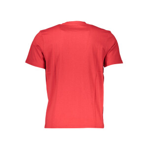 North Sails ανδρικό κόκκινο t-shirt με στρογγυλή λαιμόκοψη και λογότυπο